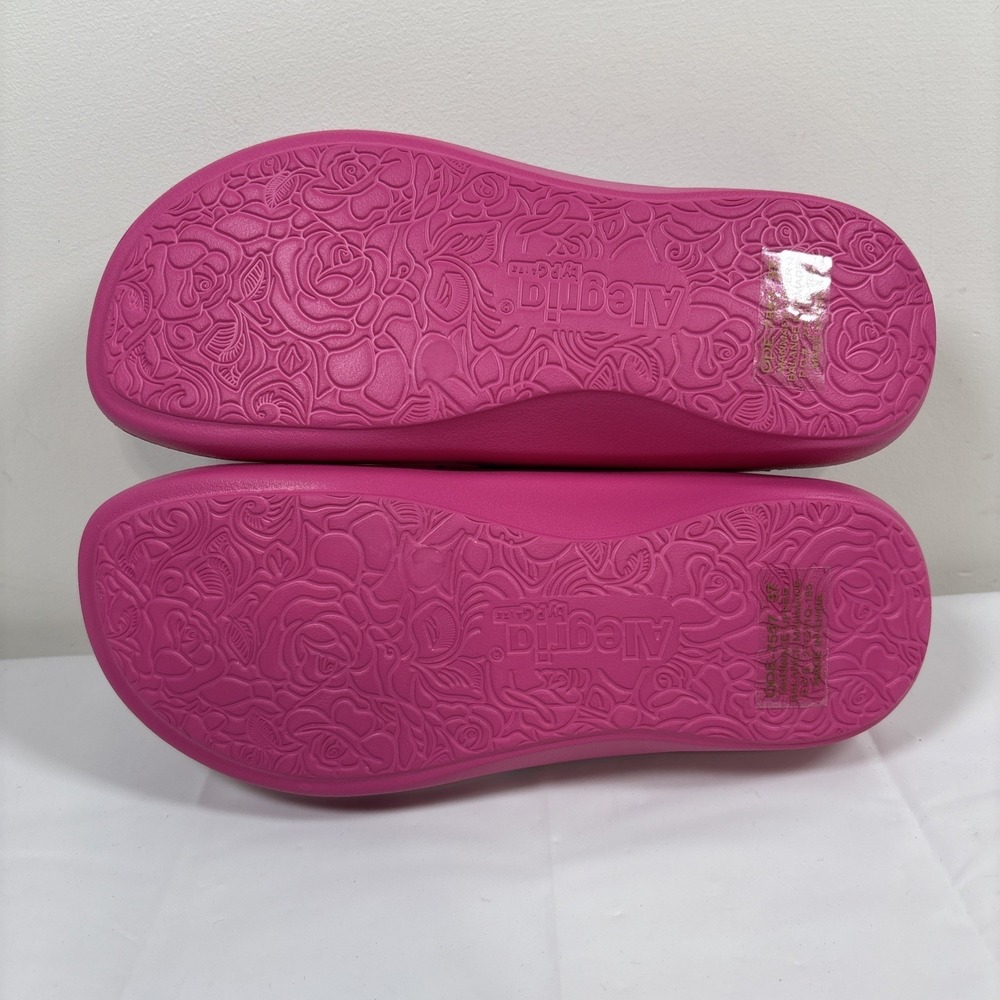 Alegria Womens 37 Ode Blast Off Bold Pink Rubber Thong Flip Flops Tie-Dye Sandal - Picture 7 of 10